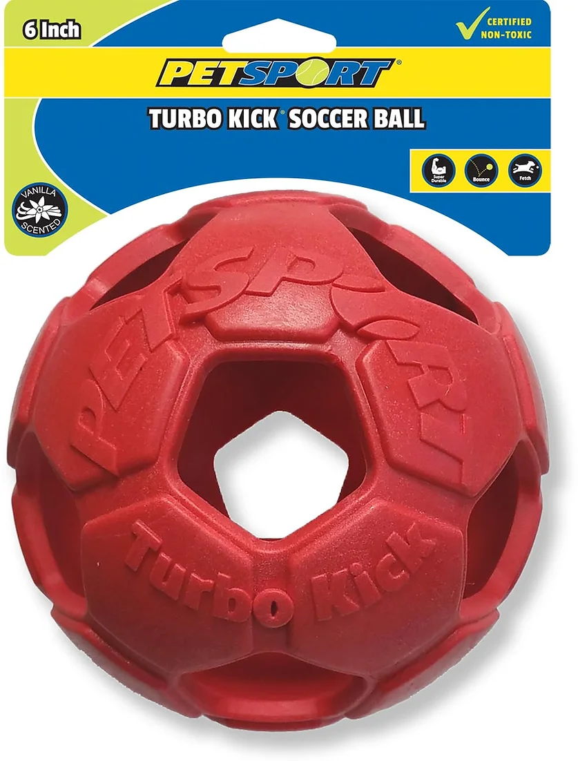 Petsport Turbo Kick Soccer Ball Assorted Colors 6 Inch
