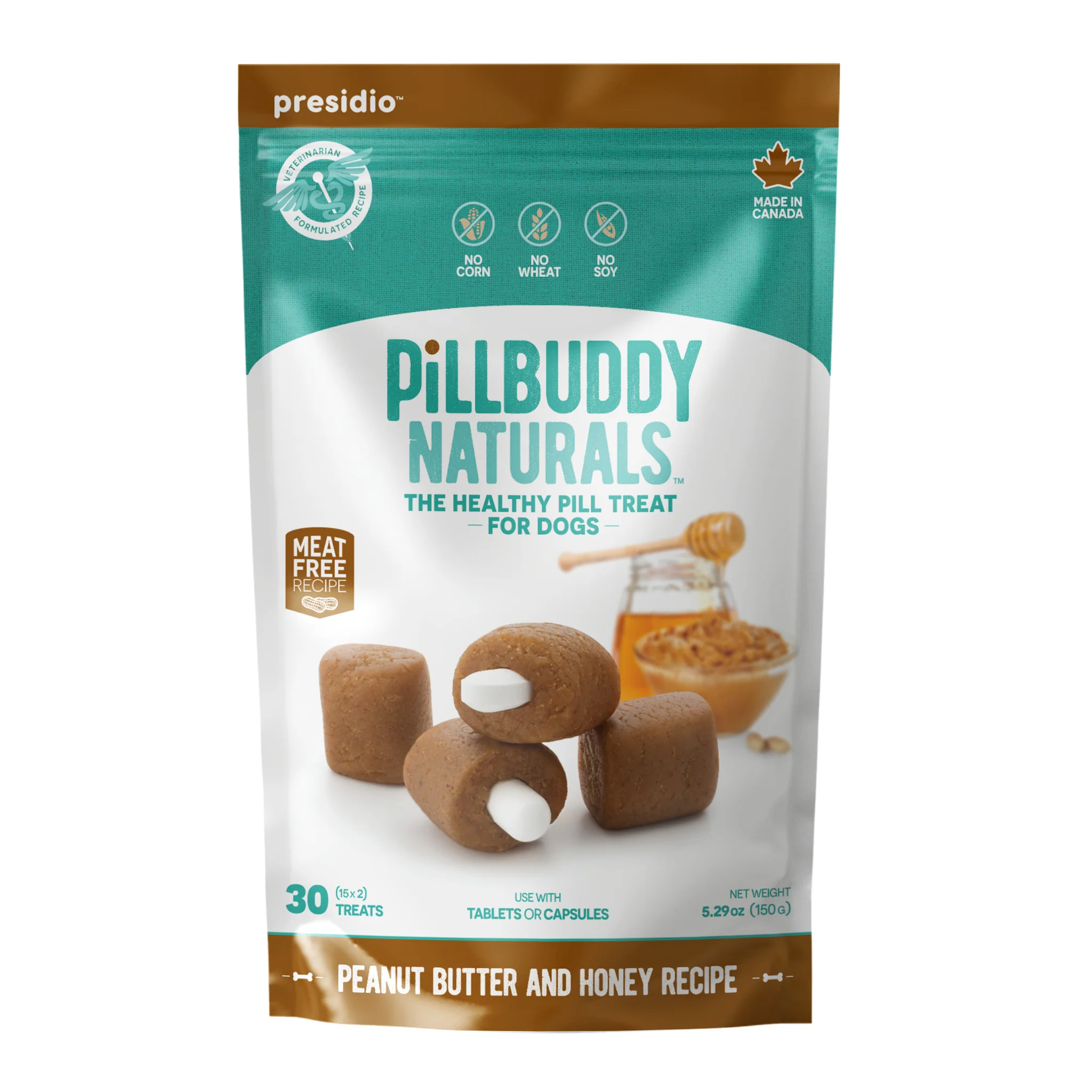 Pill Buddy Naturals Pill Pockets Peanut Butter & Honey 30ct