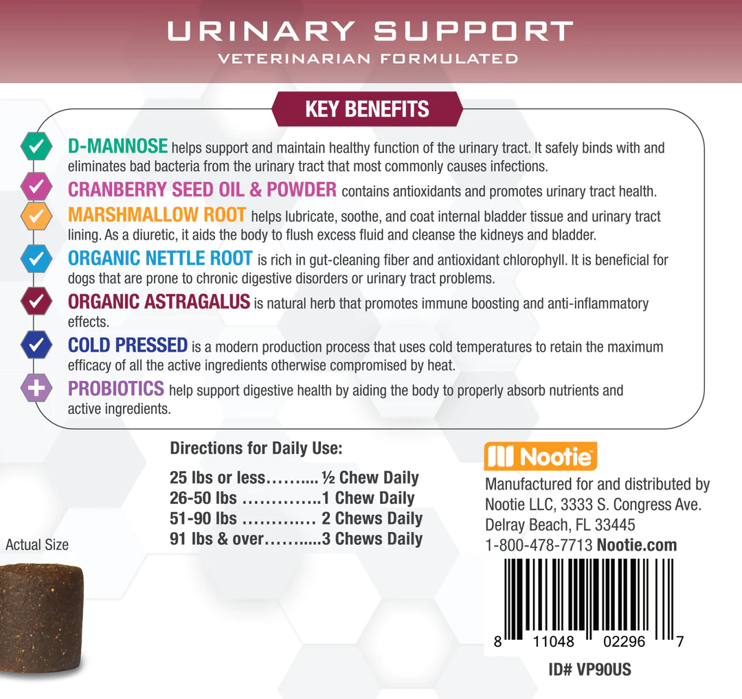 Nootie Progility Urinary Support Supplement Soft Chew 90 Count