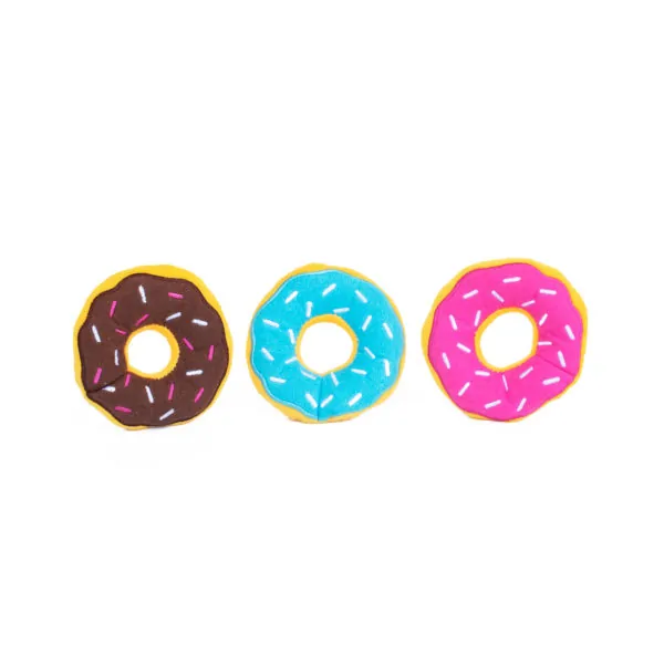 Zippy Paws Miniz Donuts 3 Pack