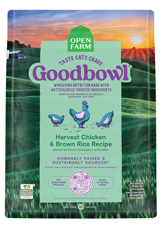 Open Farm Good Bowl Cat Harveset Chicken & Brown Rice Recipe