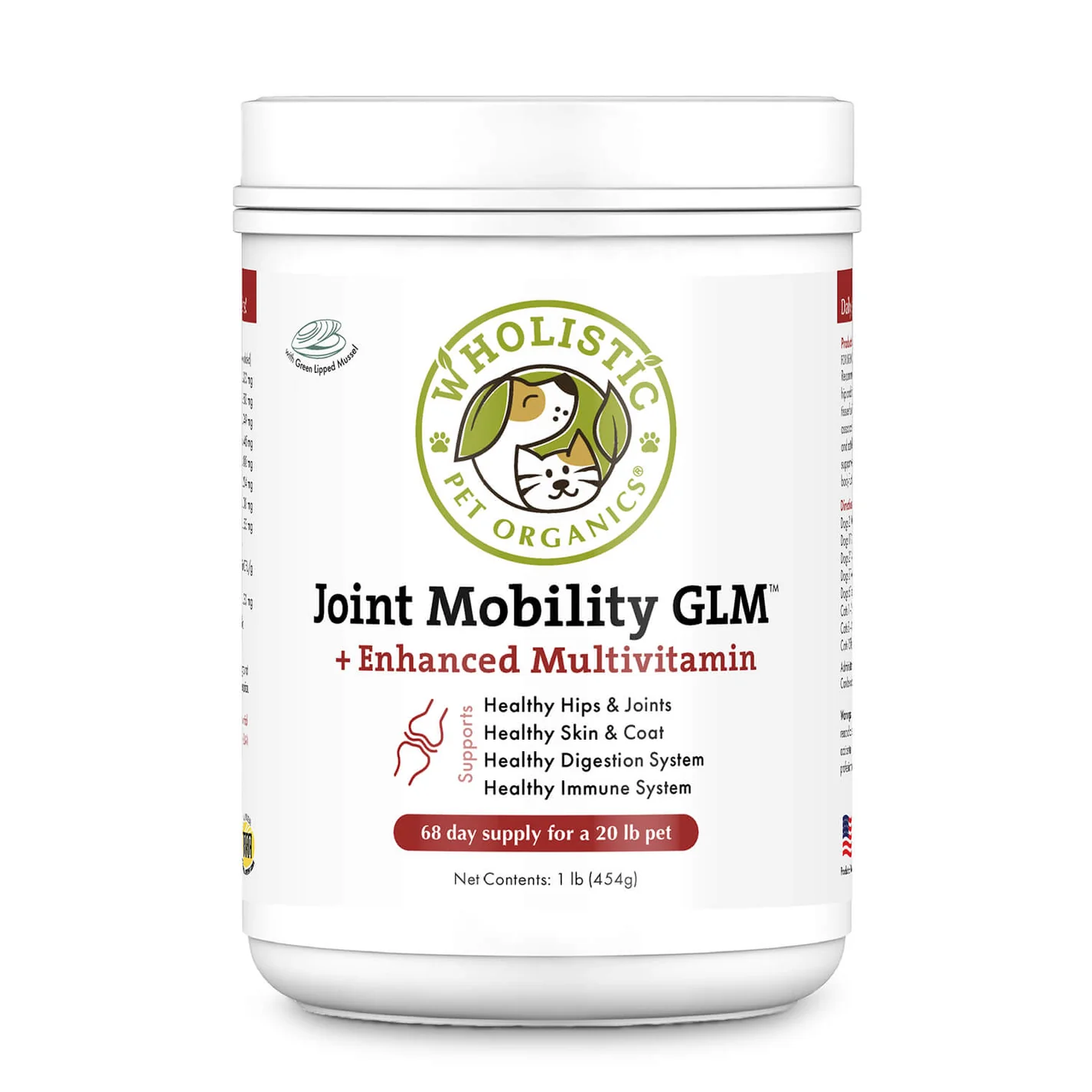Wholistic Pet Organics Joint Mobility Powder with Green Lipped Mussel