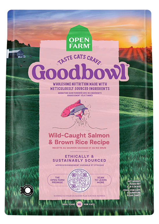 Open Farm Good Bowl Cat Wild Caught Salmon & Brown Rice Recipe
