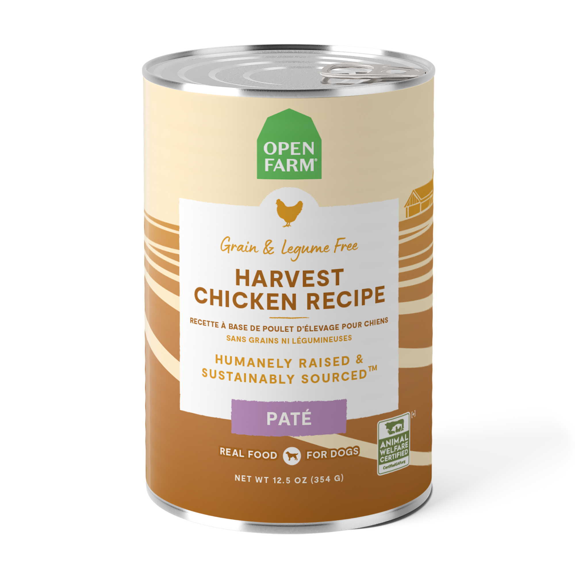 Open Farm Canned Harvest Chicken Recipe Pate 12.5oz