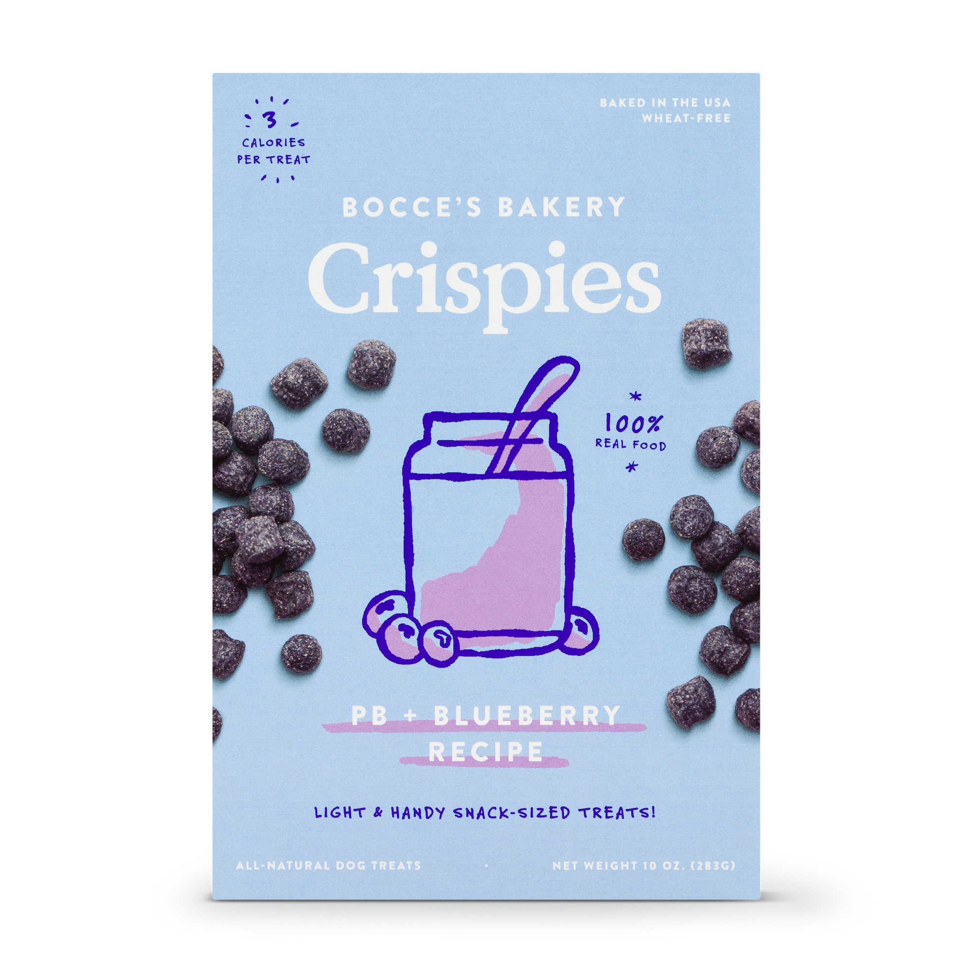 Bocce's Crispies Peanut Butter & Blueberry Recipe 10oz