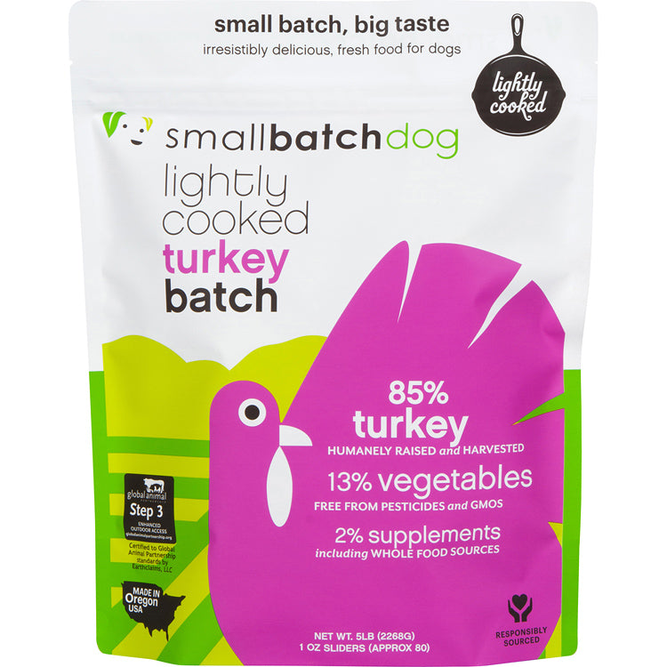 Small Batch Lightly Cooked Dog Food Turkey
