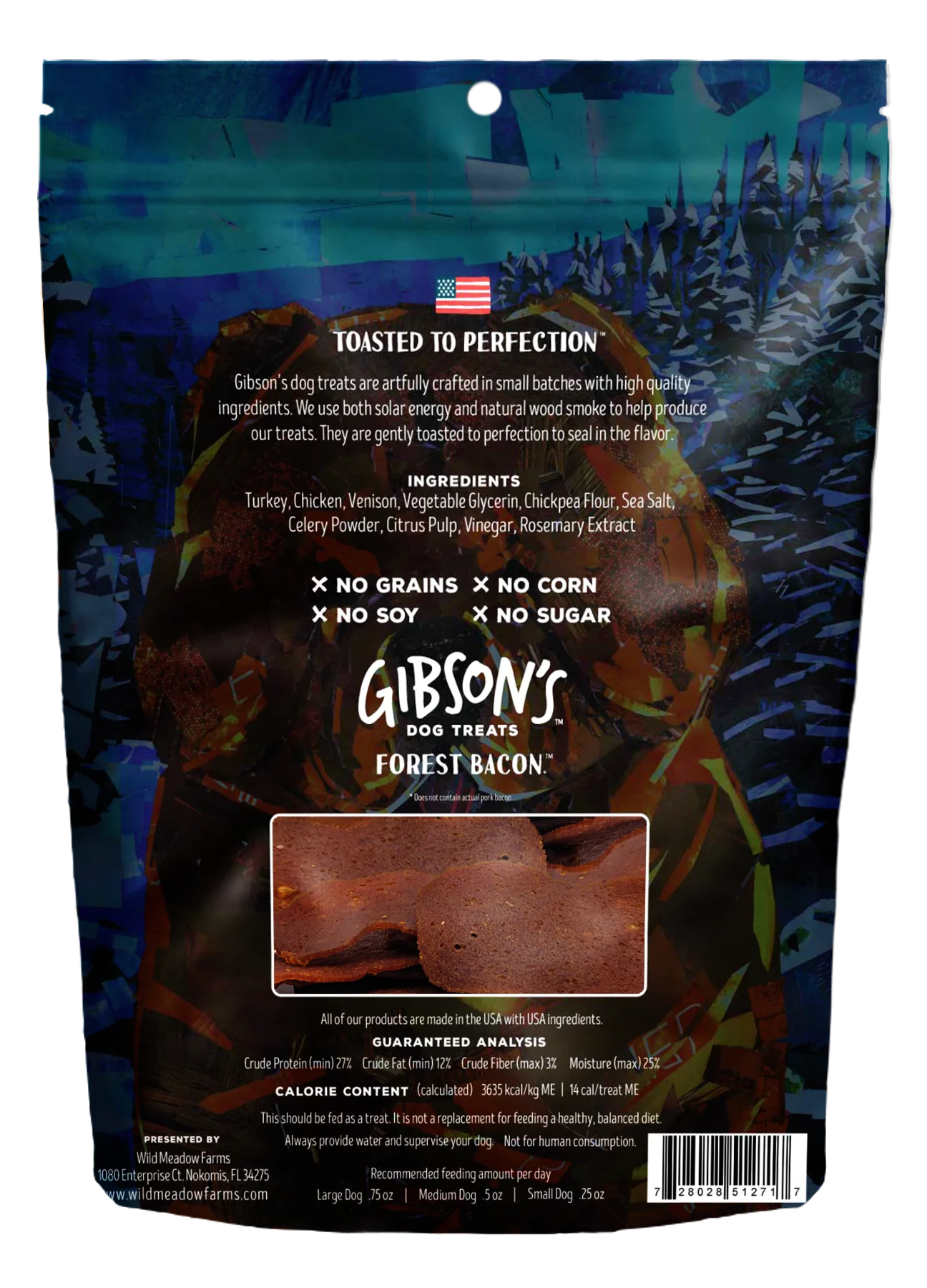 Gibsons Forest Bacon With Venison Jerky Treats 3oz