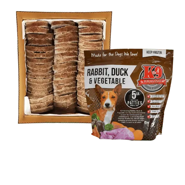 K9 Kravings Raw Rabbit Duck & Vegetable Patties 5lb