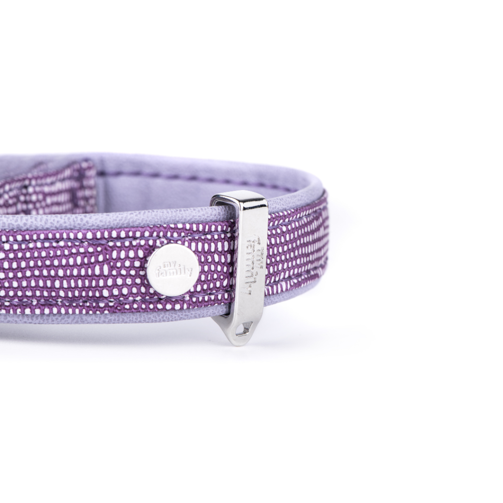 My Family Saint Tropez Dog Collar Liliac 1/2 Inch Width