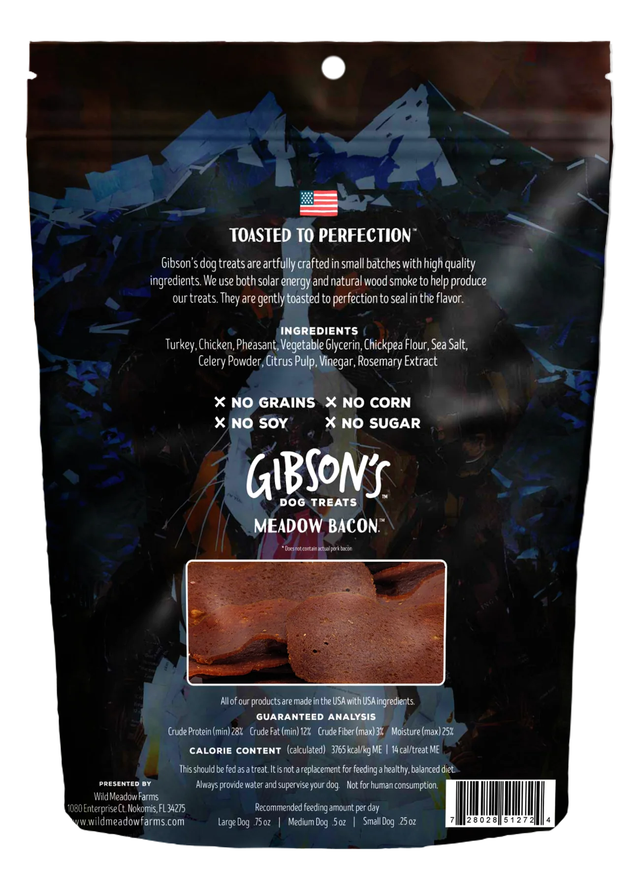 Gibsons Meadow Bacon With Pheasant Jerky Treats 3oz