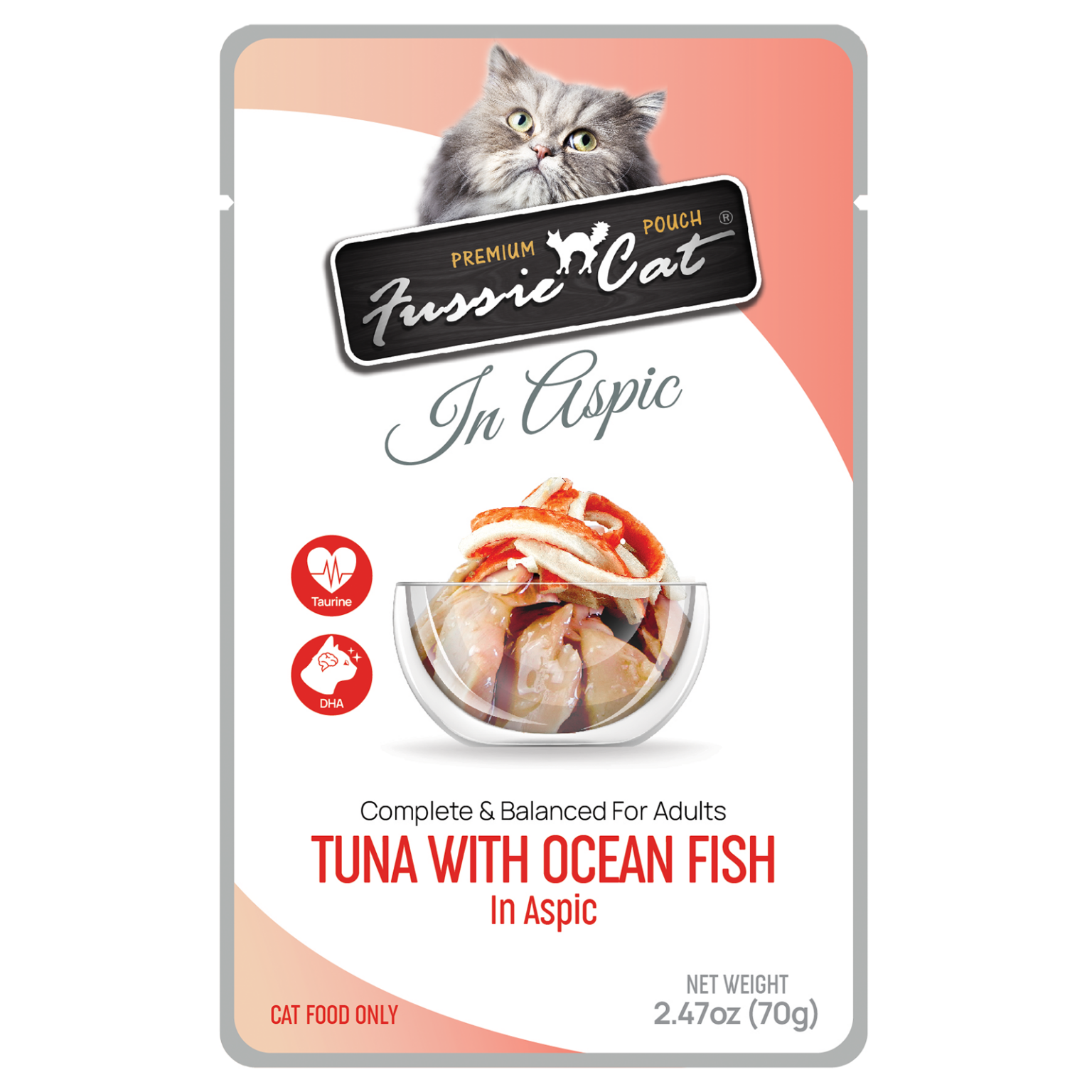 Fussie Cat Pouch Tuna With Oceanfish In Aspic 2.47oz