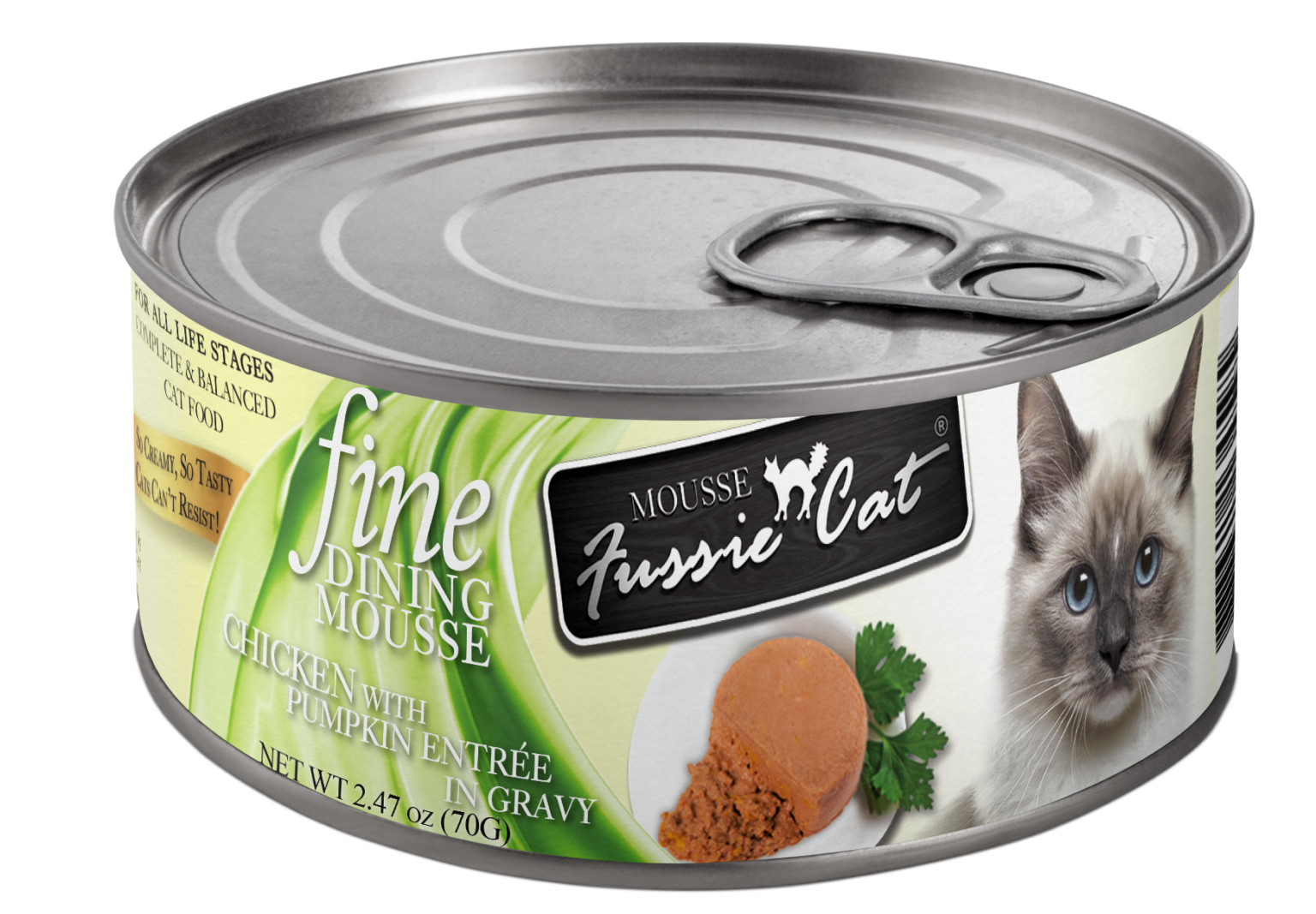 Fussie Cat Fine Dining Canned Chicken With Pumpkin Entree 2.47oz