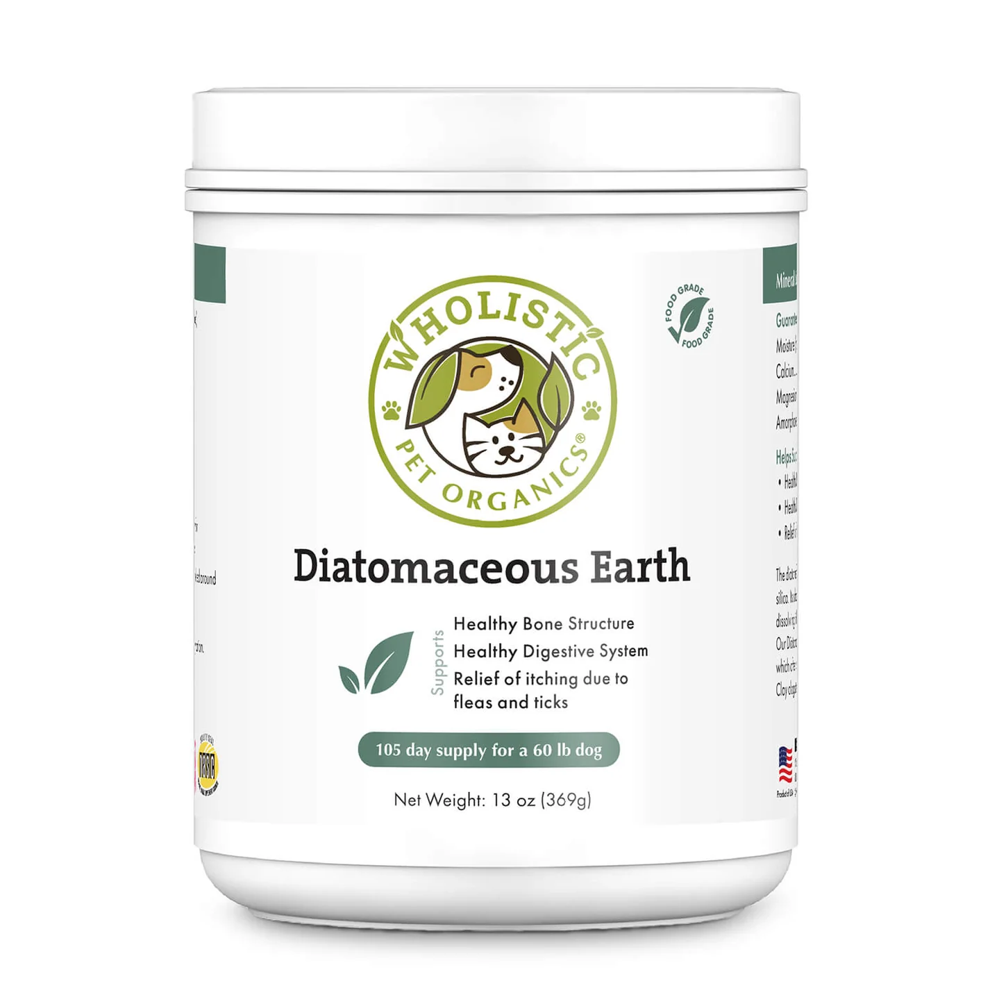 Wholistic Pet Organics Diatomaceous Earth 13oz