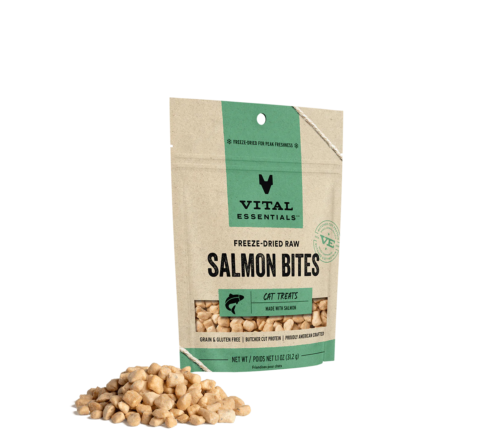 Vital Essentials Freeze Dried Cat Treats Salmon 1.1oz