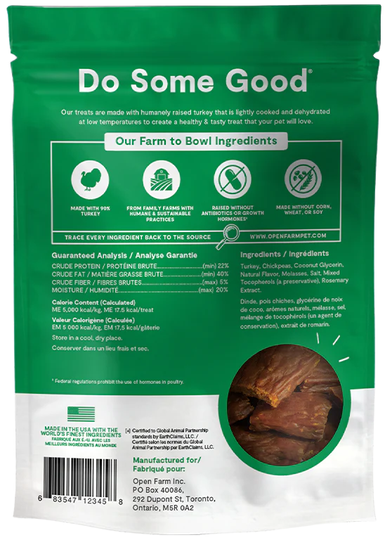 Open Farm Dehydrated Turkey Treats 4.5oz