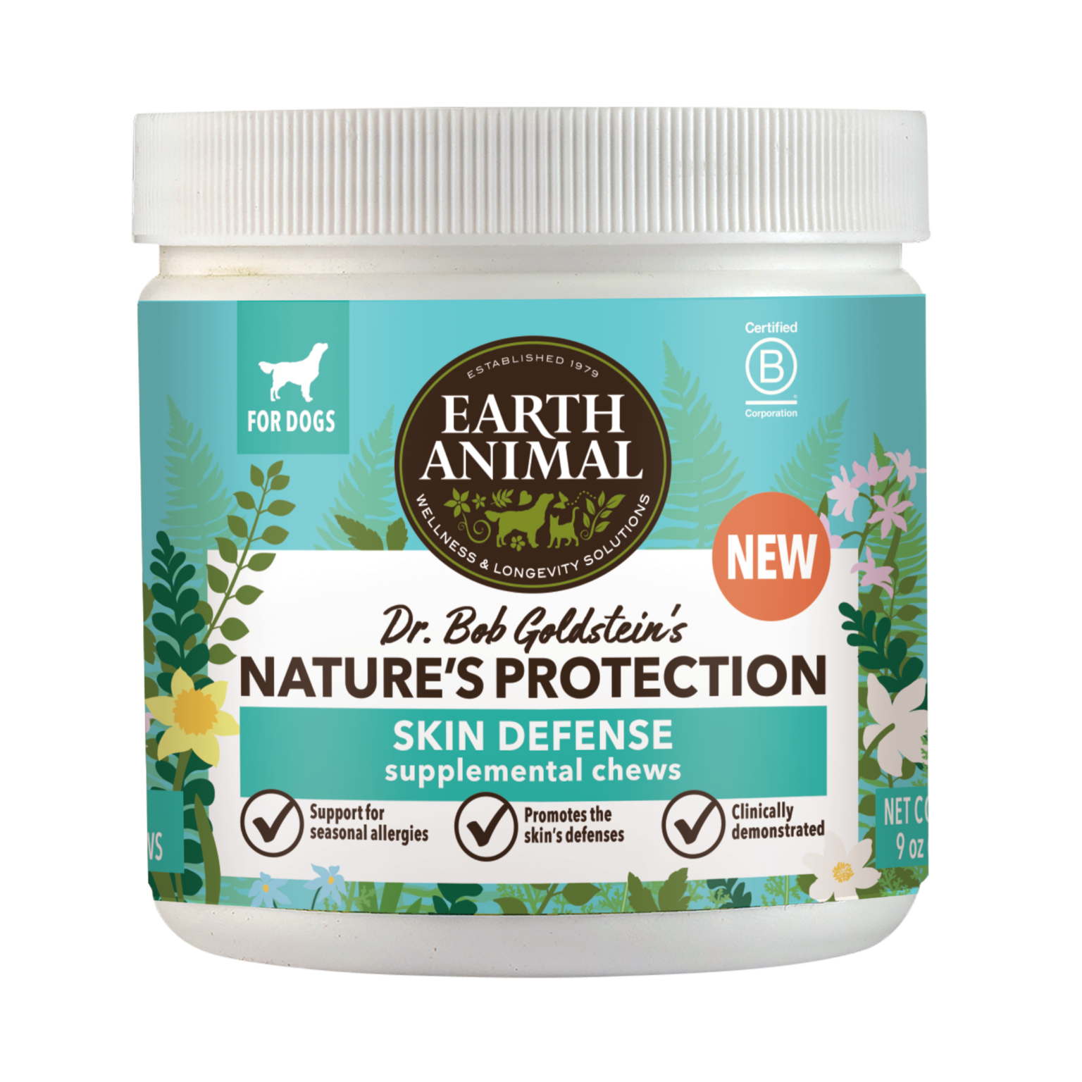 Earth Animal Natures Protection Skin Defense Chews 90 Count