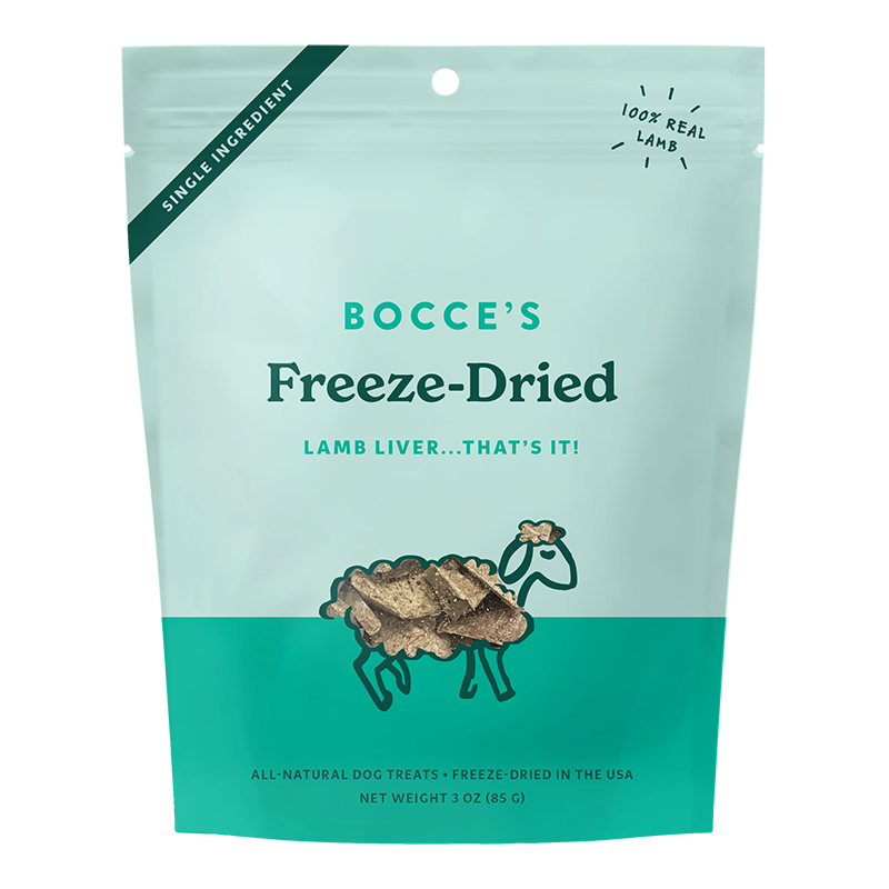 Bocce's Freeze Dried Lamb Liver Treats 3oz