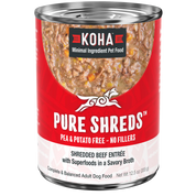 Koha Canned Dog Food Pure Shreds Beef 12.5oz
