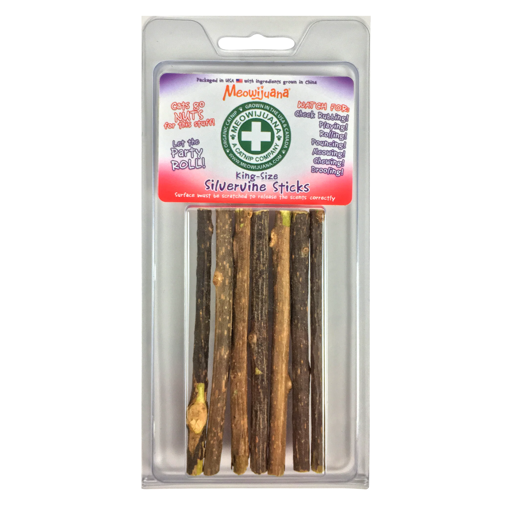 Meowijuana Catnip Silvervine Sticks