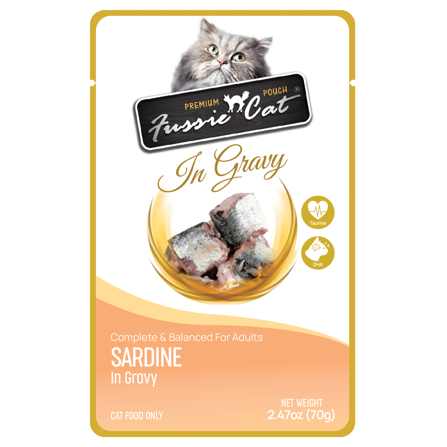 Fussie Cat Pouch Sardine In Gravy 2.47oz