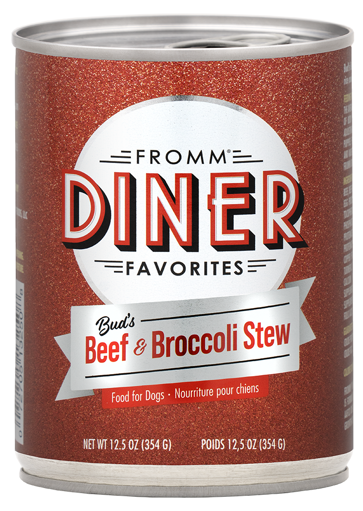 Fromm Canned Dog Food Diner Bud's Beef & Brocolli Stew 12oz