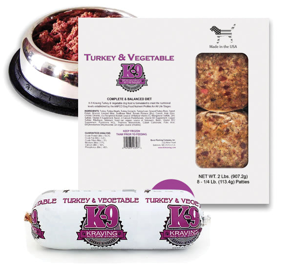 K9 Kravings Raw Dog Food Turkey & Vegetable
