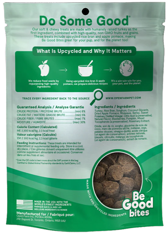 Open Farm Be Good Bites Turkey Recipe 6oz
