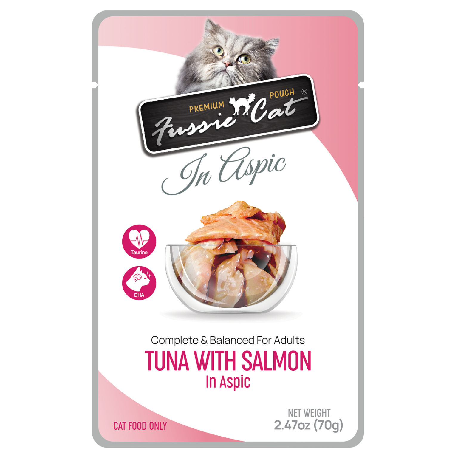 Fussie Cat Pouch Tuna With Salmon In Aspic 2.47oz