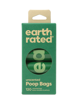 Earth Rated Poop Bags Unsented 8 Roll 120ct