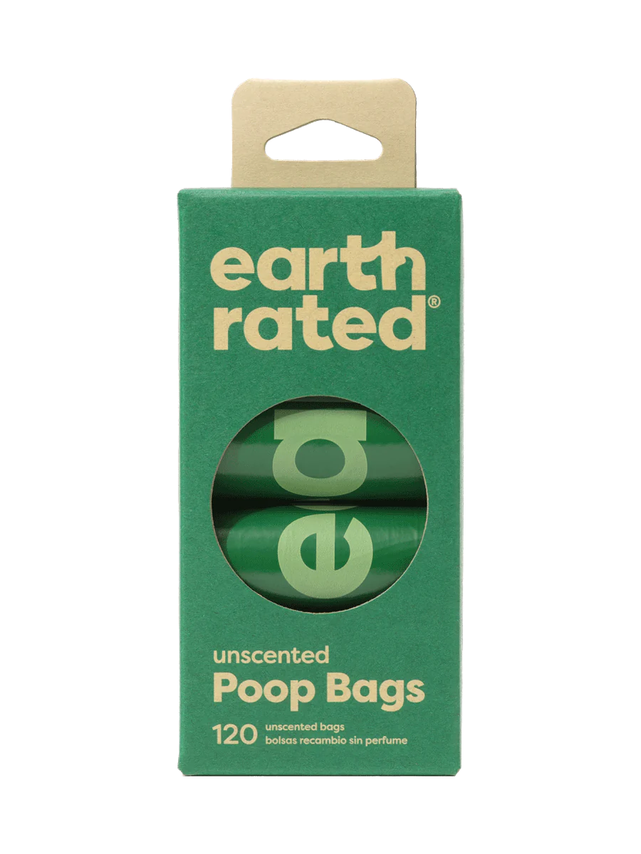 Earth Rated Poop Bags Unsented 8 Roll 120ct