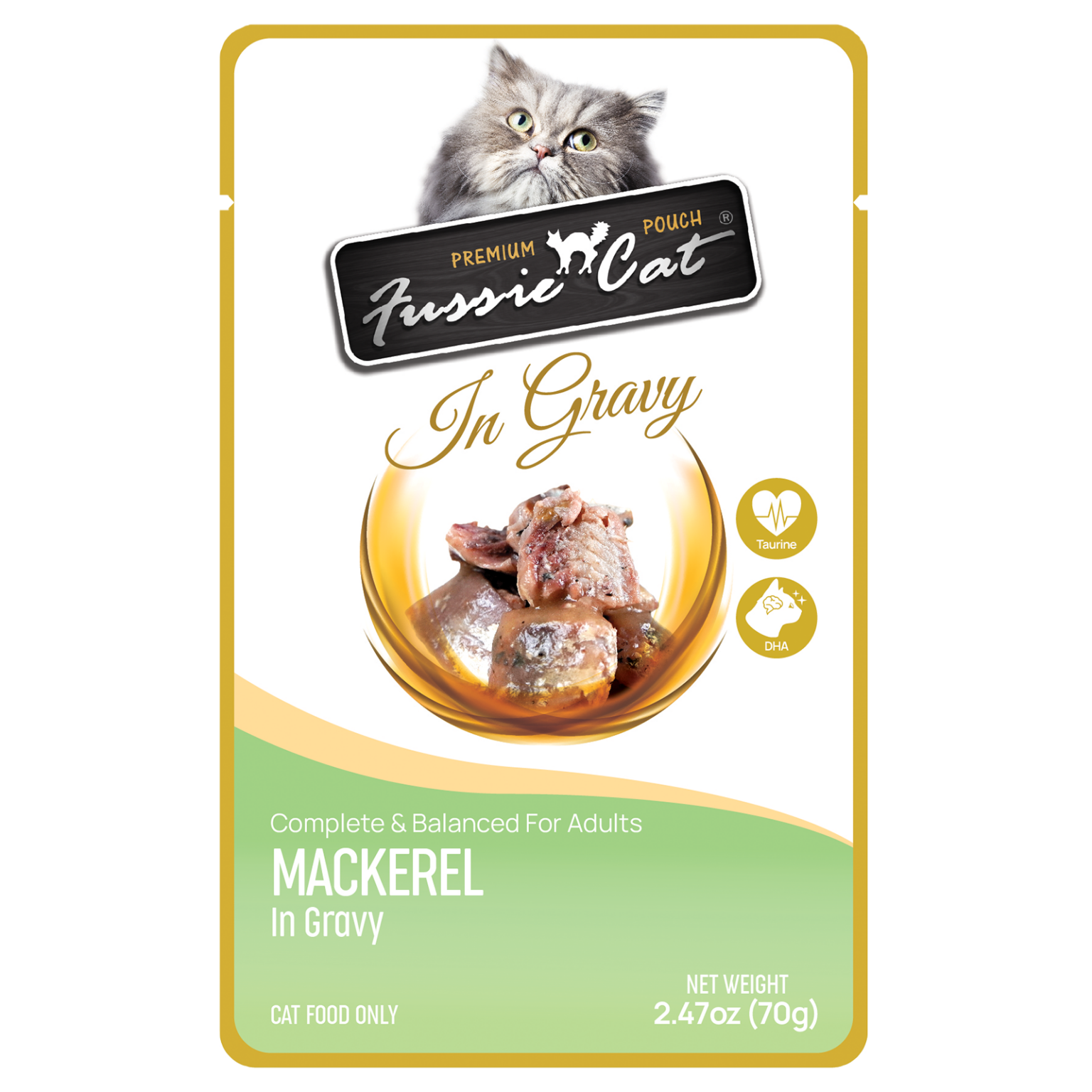 Fussie Cat Pouch Markerel In Gravy 2.47oz