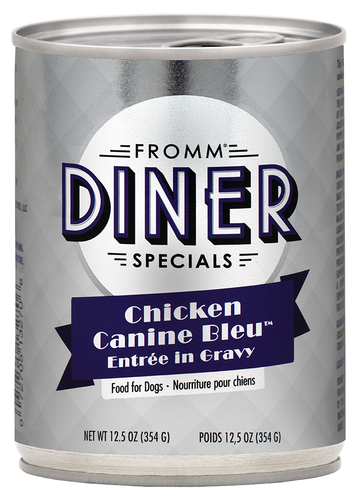 Fromm Canned Dog Food Diner Chicken Canine Bleu 12oz