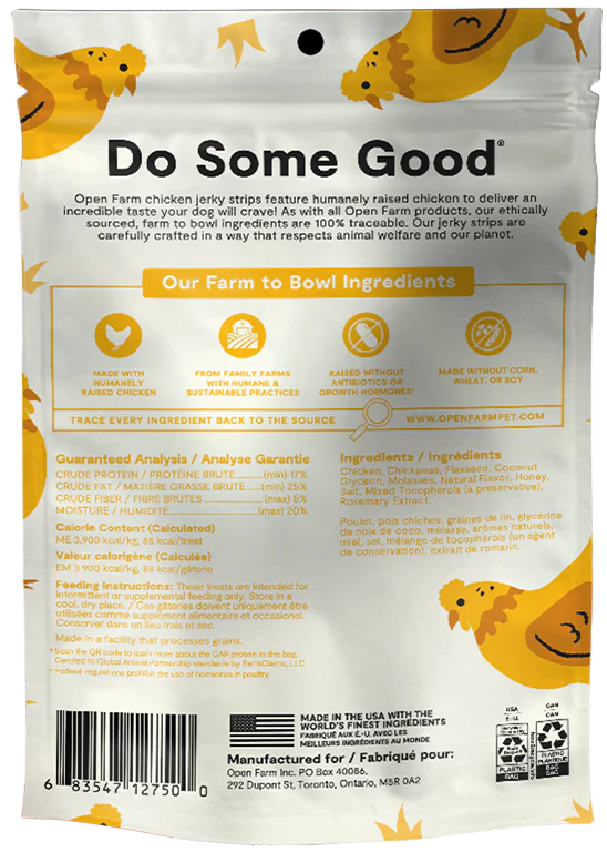 Open Farm Jerky Strips Chicken Recipe 5.6oz
