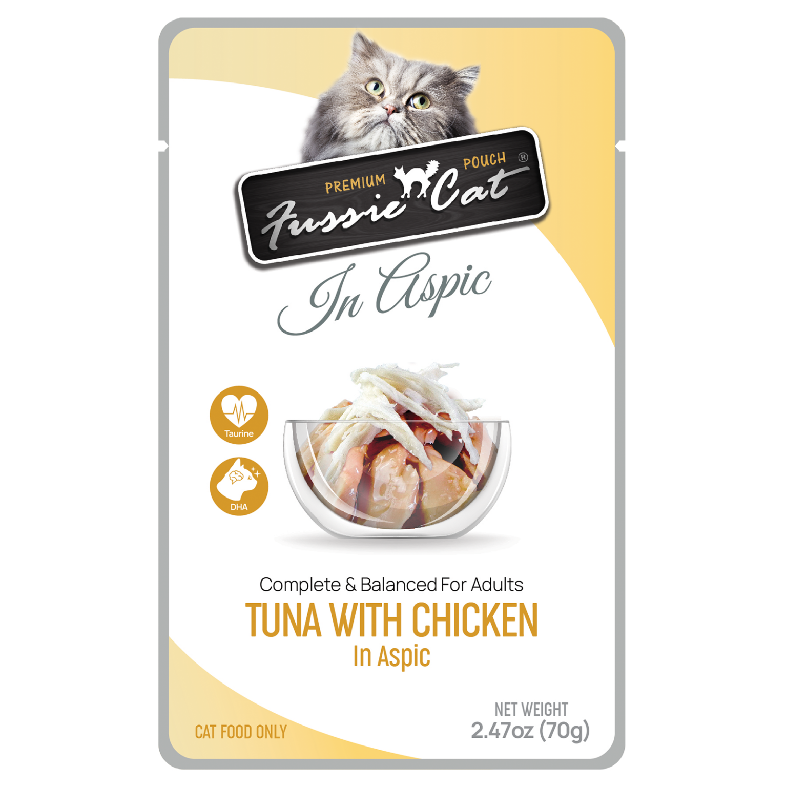 Fussie Cat Pouch Tuna With Chicken In Aspic 2.47oz