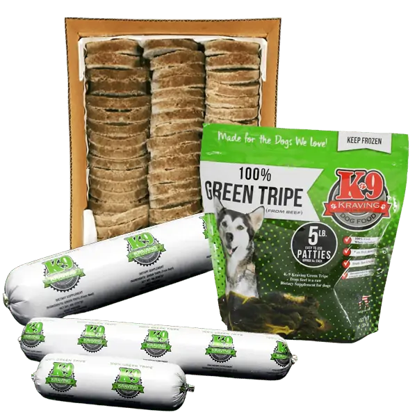 K9 Kravings Raw Dog Food Green Tripe Tube 1lb