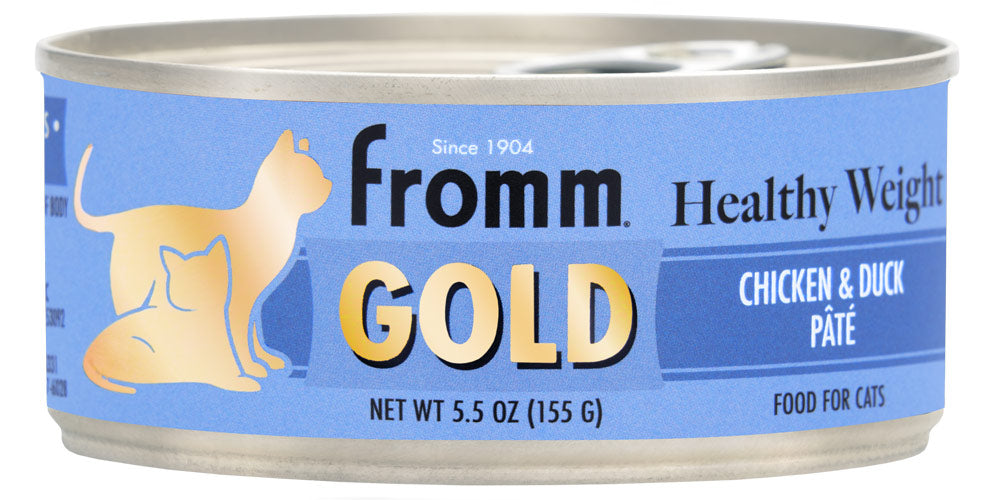 Fromm Canned Cat Food Gold Healthy Weight Chicken & Duck Pate 5.5oz