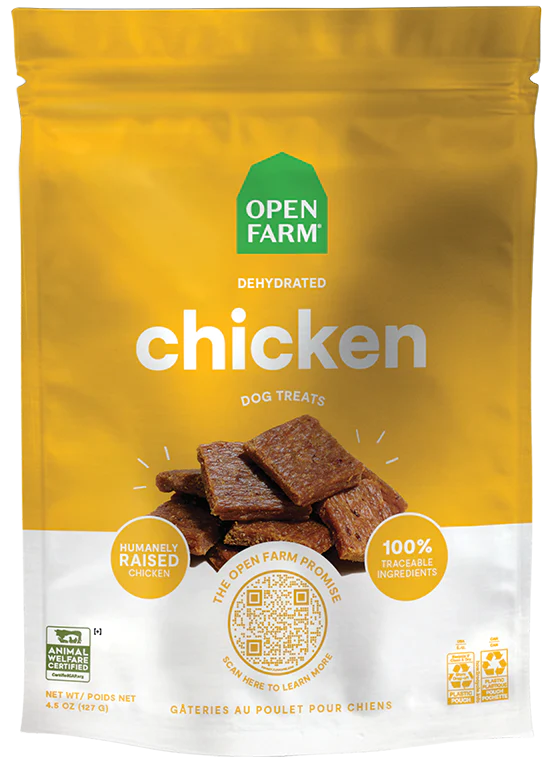Open Farm Dehydrated Chicken Recipe Treats 4.5oz