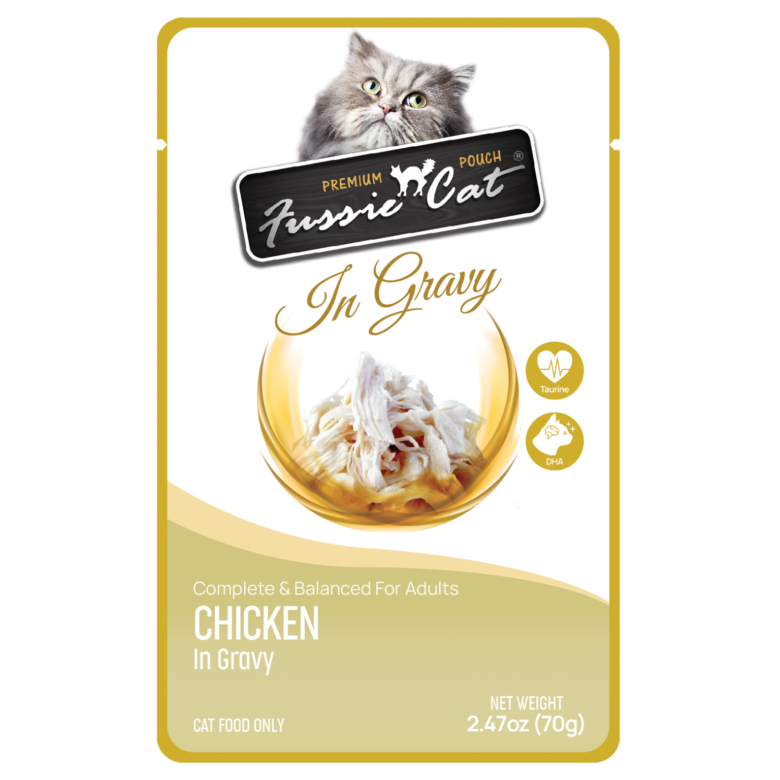 Fussie Cat Pouch Chicken In Gravy 2.47oz