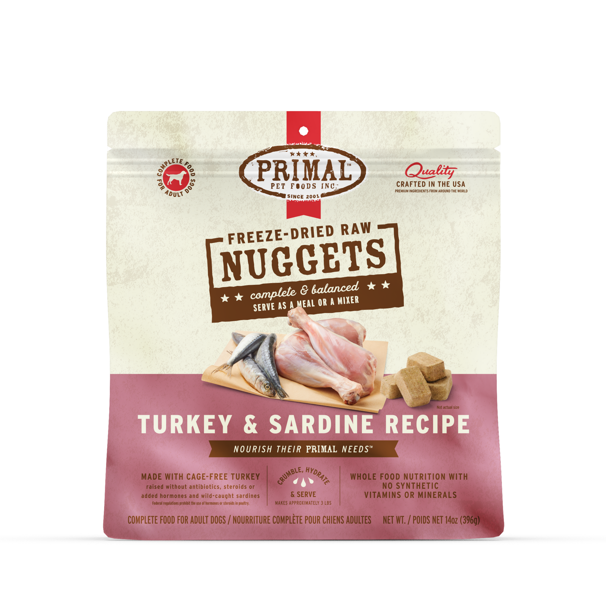 Primal Freeze Dried Dog Food Turkey & Sardine