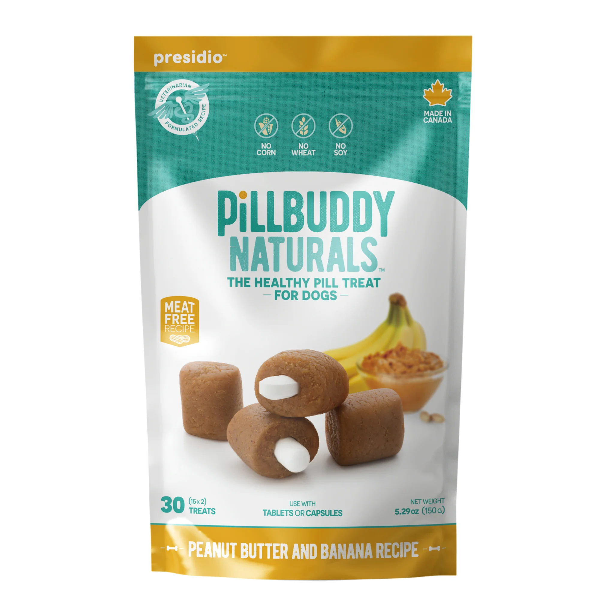 Pill Buddy Naturals Pill Pockets Peanut Butter & Banana 30ct