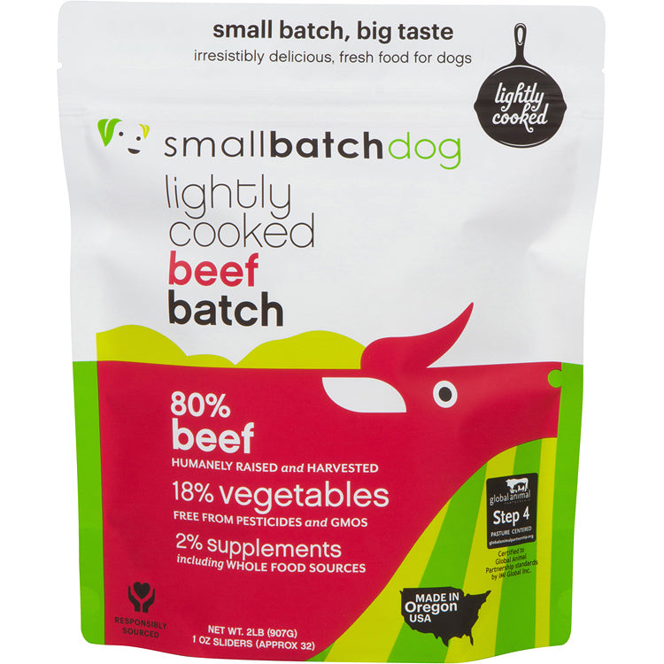 SmallBatch Lightly Cooked Dog Food Beef