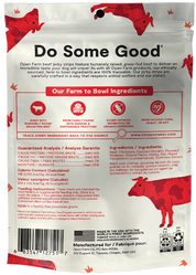 Open Farm Jerky Strips Grass Fed Beef Recipe 5.6oz