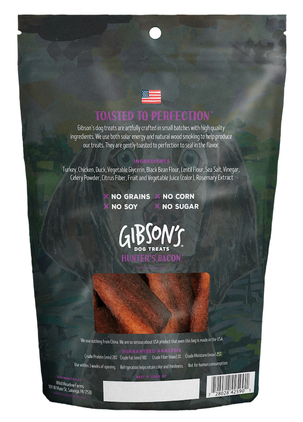 Gibsons Hunters Bacon With Duck Jerky Treats 3oz