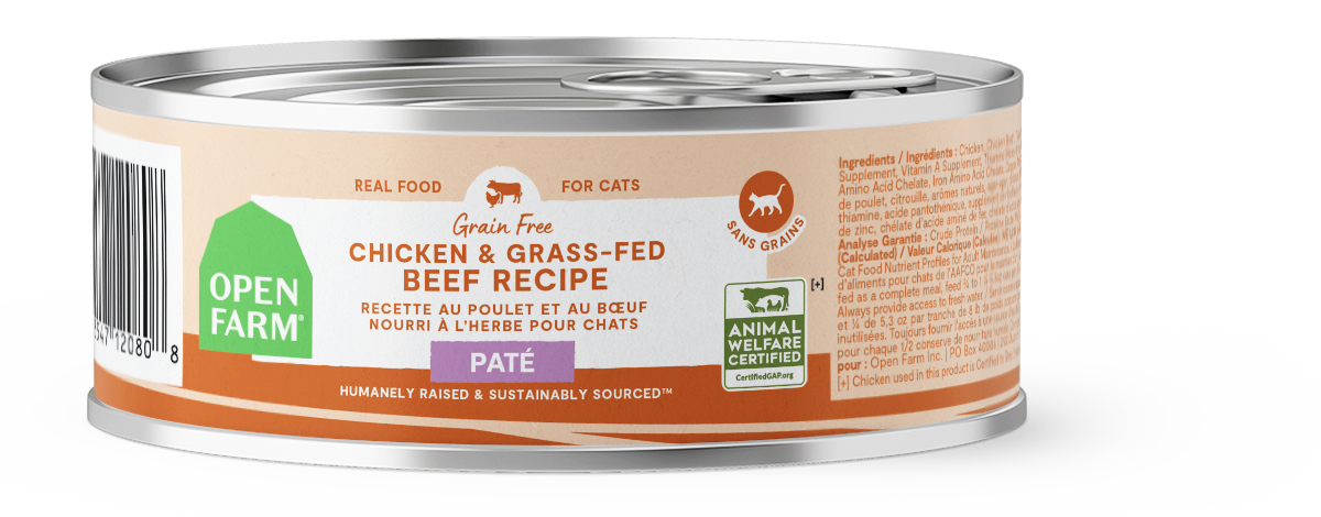 Open Farm Canned Cat Chicken & Grass Fed Beef Recipe Pate