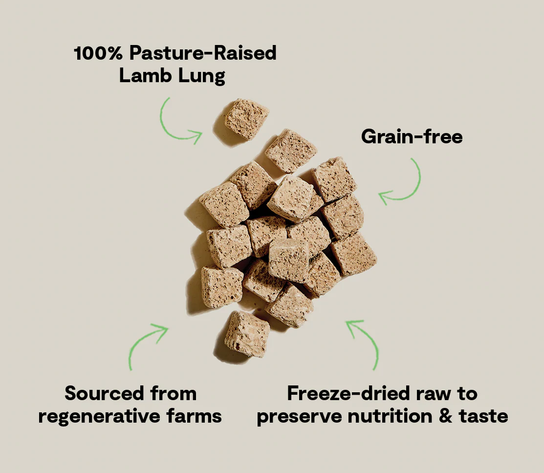 Open Farm Freeze Dried Raw Cubes Lamb Lung 3oz