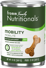 Fromm Canned Dog Food Nutritionals Mobility Supplement Pate 13oz