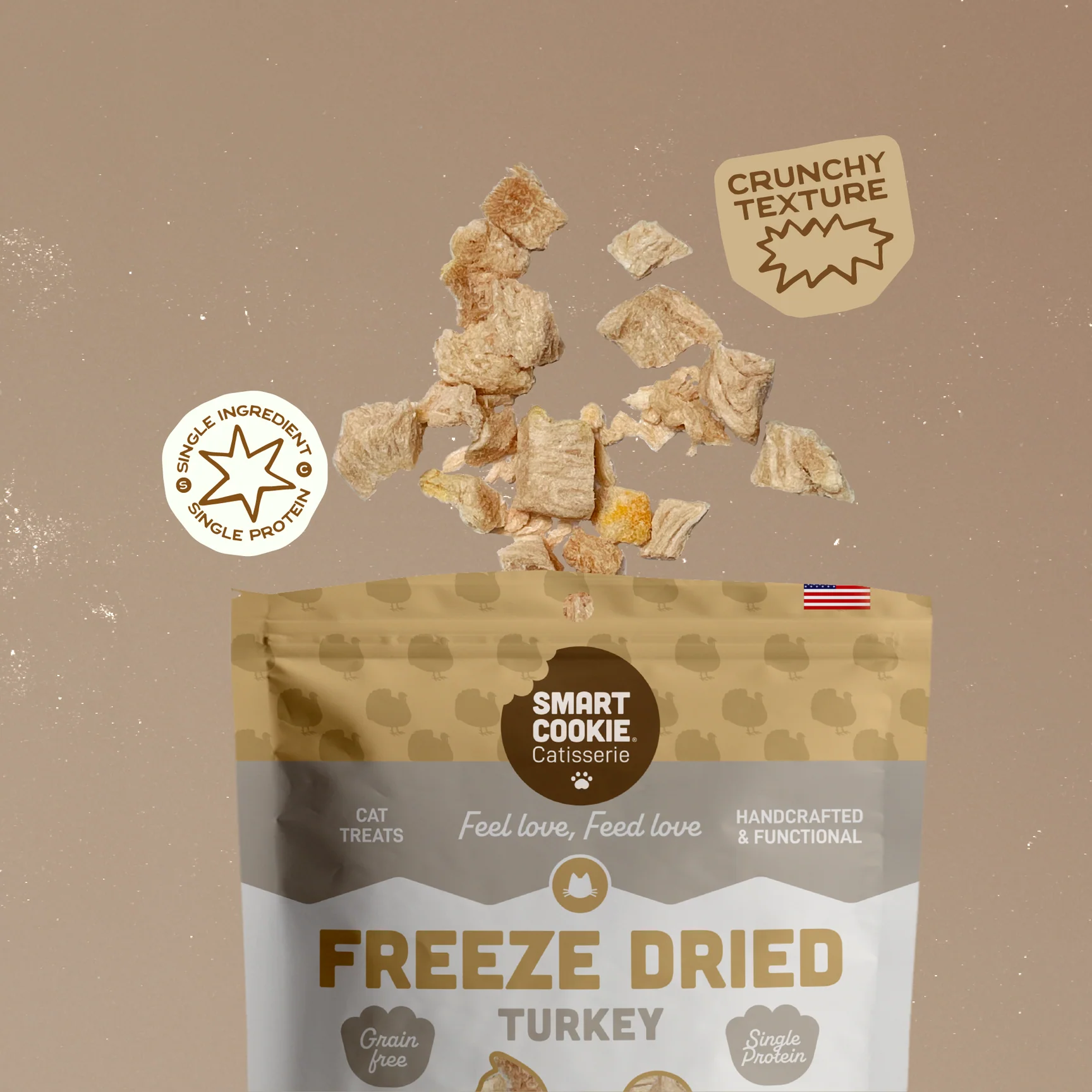 Smart Cookie Cat Freeze Dried Turkey Treat 1oz