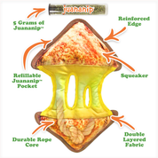 Doggijuana Tuffer Chewer Grilled Cheese Dog Toy