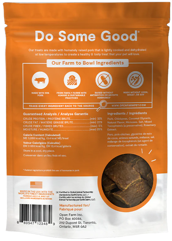 Open Farm Dehydrated Pork Treats 4.5oz