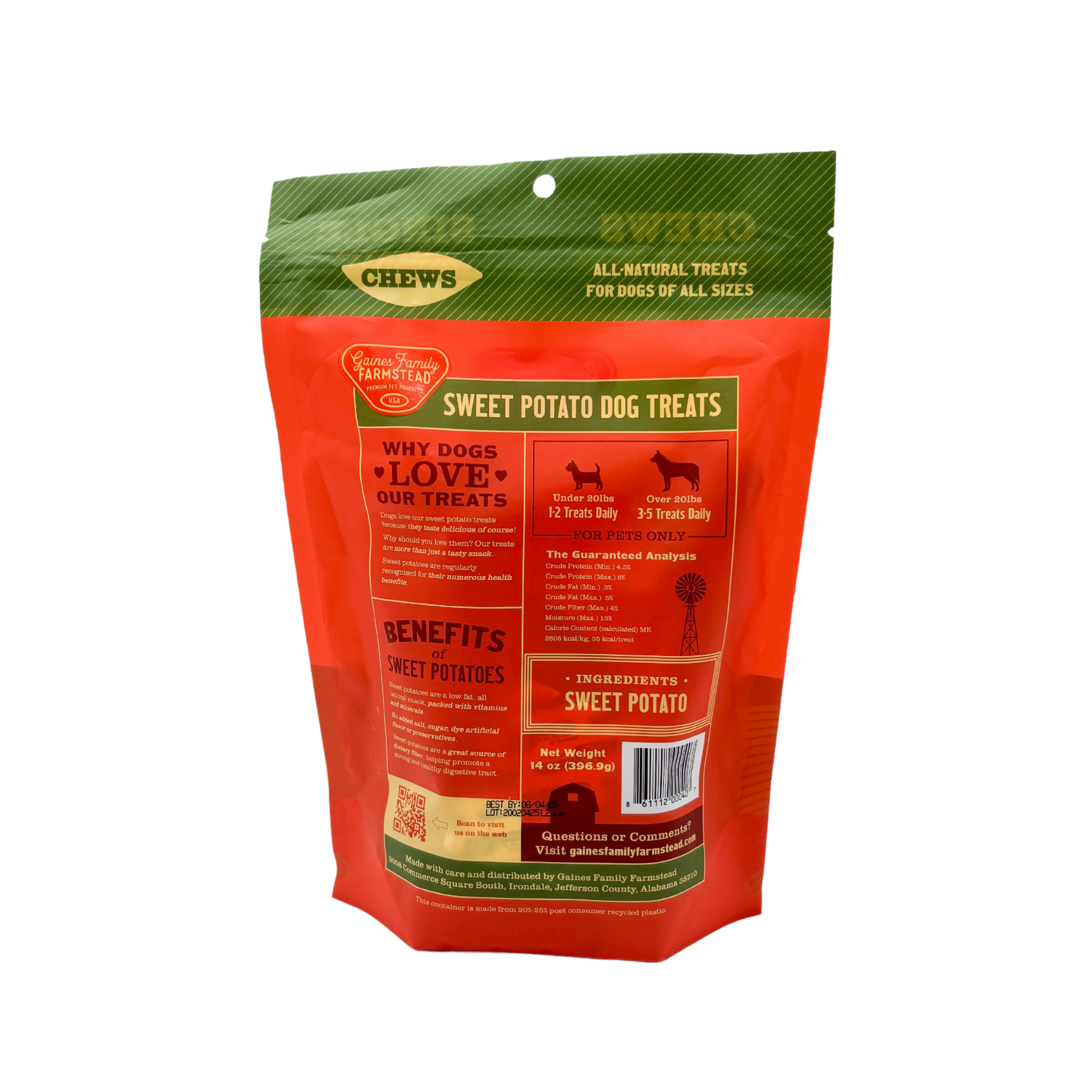 Gaines Family Sweet Potato Dog Chews